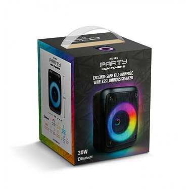 Bigben Interactive PARTYBTHPS - Enceinte Bluetooth Lumineuse - Noir pas cher