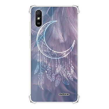 Evetane Coque Xiaomi Redmi 9A anti-choc souple angles renforcés transparente Motif Lune Attrape Rêve