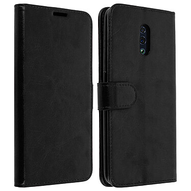 Avizar Housse Oppo Reno Étui folio Porte cartes Fonction Support Vidéo noir