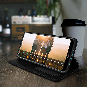 Acheter Avizar Étui Nokia 2.4 Portefeuille Support Vidéo Élégant noir