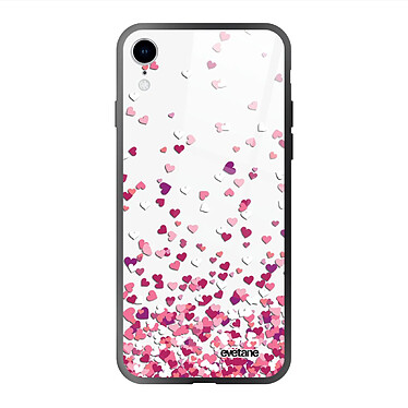 Evetane Coque en verre trempé iPhone Xr Confettis De Coeur