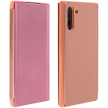 Avizar Etui folio Rose Champagne Design Miroir pour Samsung Galaxy Note 10