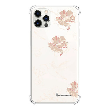 LaCoqueFrançaise Coque iPhone 12/12 Pro Silicone antichocs Solides coins renforcés  transparente Motif Fleurs Blanches