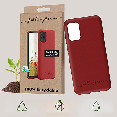 Avis Just Green Coque pour Samsung Galaxy A51 Résistante Recyclable  Rouge