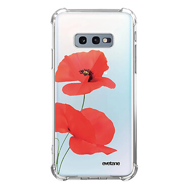 Evetane Coque Samsung Galaxy S10e anti-choc souple angles renforcés transparente Motif Coquelicot