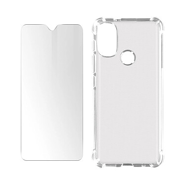 Avizar Pack Protection Motorola Moto E20 et E30 Coque et Verre Trempé Transparent