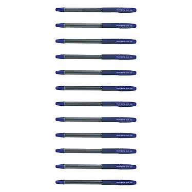 PILOT Stylo Bille BPS-GP à Capuchon Pointe Extra Large Bleu x 12