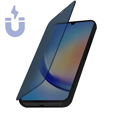 Avizar Étui Clear View pour Samsung Galaxy A54 5G Clapet Miroir Fonction Support  Noir pas cher