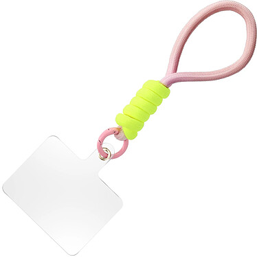 Avizar Dragonne pour Téléphone Nylon Tressé Attache incluse Rose Poudré