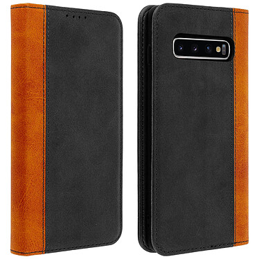 Avizar Housse Galaxy S10 Etui Folio Souple Rangement carte Fonction support Noir