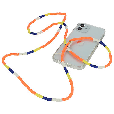 Avizar Bijou de Téléphone Collier à Perles Heishi 110cm Collection Heishi Multicolore