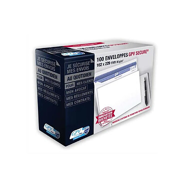 Avis GPV Boîte de 100 enveloppes blanches C5 162x229 90 g/m² Secure®