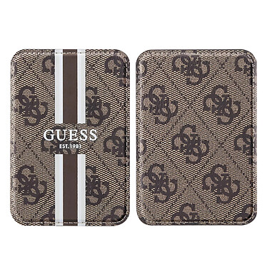 Guess Porte-cartes MagSafe élégant avec Fixation magnétique sécurisée Marron pas cher