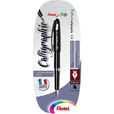 PENTEL Stylo plume calligraphie TRC1-14A Pointe 1,4mm Noir