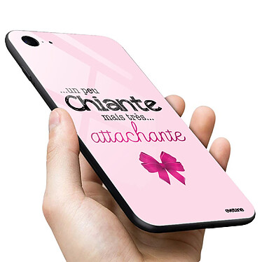 Evetane Coque en verre trempé iPhone 6/6S Un peu chiante tres attachante