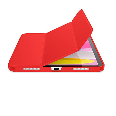 Acheter Evetane Étui Smart Cover iPad 109 Pouces 10eme Generation (2022) Rouge à Rabat avec Support