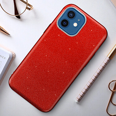 Avis Avizar Coque Apple iPhone 12 Mini Paillette Amovible Silicone Semi-rigide Rouge