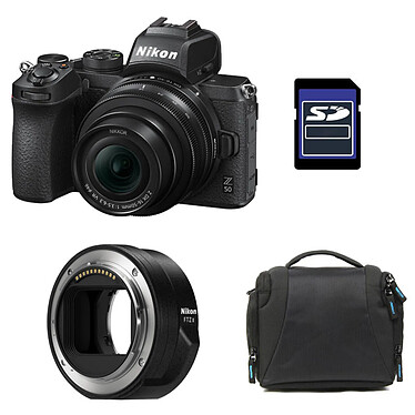 NIKON Z50 + Z 16-50 + Sac + Carte SD 8 Go + Adaptateur FTZ II