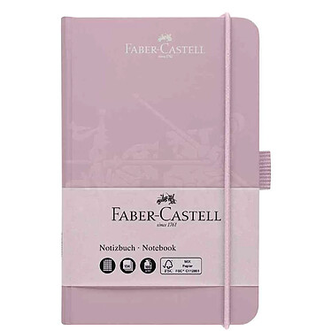 FABER-CASTELL Carnet, A6, quadrillé, rose