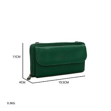 Acheter Gallantry Sac Bandoulière Portefeuille Mignon en Cuir Vert foncé