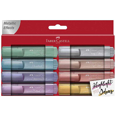 FABER-CASTELL Etui de 8 Surligneurs TEXTLINER 1546 Metallic