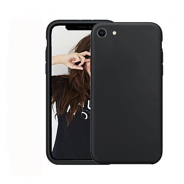 Jaym Coque pour Apple iPhone 7 / 8 / SE 2020 / SE 2022 Premium Silicone Microfibre Noir