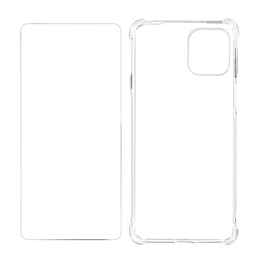 Avizar Pack Protection Motorola Edge 20 Lite Coque Souple et Verre Trempé Transparent