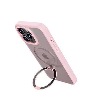 Avis Muvit Coque pour iPhone 15 Pro avec Anneau Fonction Stand MagSafe Rose