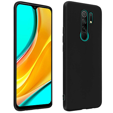 Avizar Coque Xiaomi Redmi 9 Silicone Gel Flexible Ultra-fine et Légère - Noir