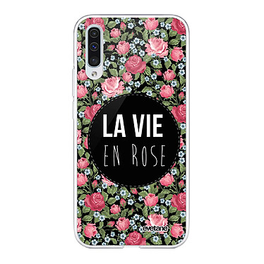 Evetane Coque Samsung Galaxy A50 360 intégrale transparente Motif La Vie en Rose Tendance