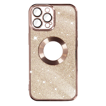 Avizar Coque pour iPhone 12 Pro Paillette Amovible Silicone Gel  Rose Gold