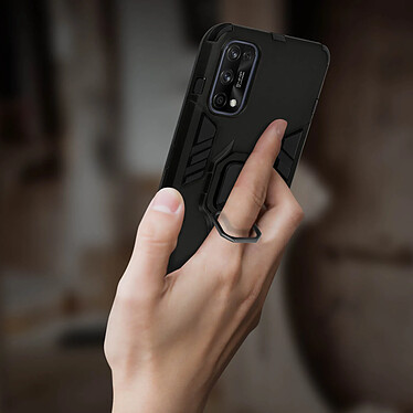 Avis Avizar Coque Realme 7 Pro Hybride Antichoc Bague Métallique Support Vidéo noir