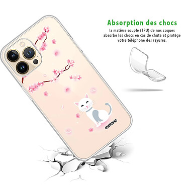 Avis Evetane Coque iPhone 13 Pro 360 intégrale transparente Motif Chat et Fleurs Tendance