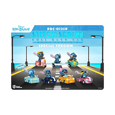 Avis Lilo & Stitch Pull Back Car Series - Pack 6 voitures à friction Blind Box Special Edition