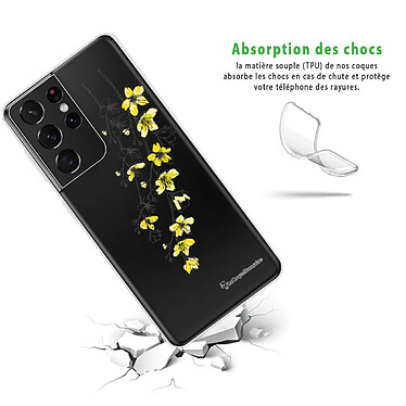 Avis LaCoqueFrançaise Coque Samsung Galaxy S21 Ultra 5G silicone transparente Motif Fleurs Cerisiers ultra resistant