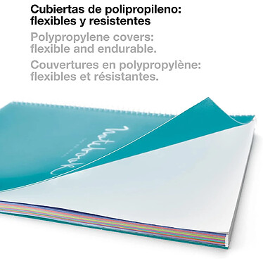 MIQUELRIUS Cahier spirale Couv polypropylène translucide Format A4 210 x 297 mm Bleu pas cher