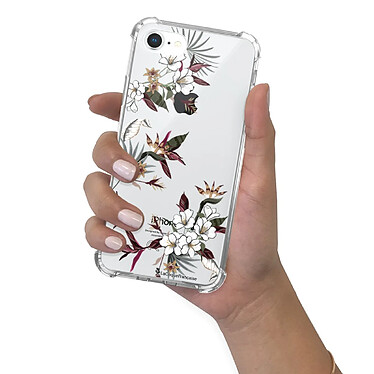 LaCoqueFrançaise Coque iPhone 7/8/ iPhone SE 2020 anti-choc souple angles renforcés transparente Motif Fleurs Sauvages pas cher