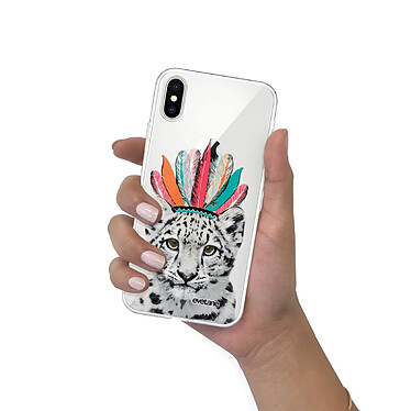 Evetane Coque iPhone X/Xs 360 intégrale transparente Motif Léopard Indien Tendance pas cher