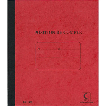 ELVE Carnet position de compte 210 x 190 mm 80 Pages