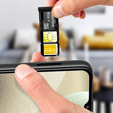 Acheter Clappio Tiroir Carte SIM pour Samsung Galaxy A12 2x Nano SIM et Micro SD de remplacement Noir