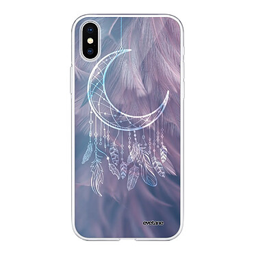 Evetane Coque iPhone Xs Max silicone transparente Motif Lune Attrape Rêve ultra resistant