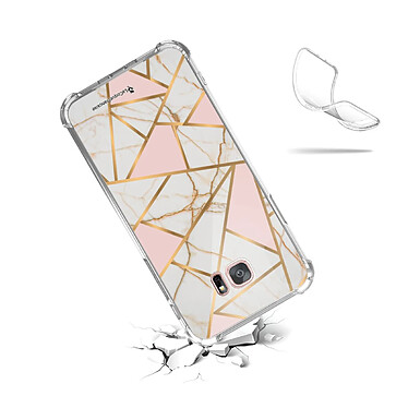 Acheter LaCoqueFrançaise Coque Samsung Galaxy S7 Edge anti-choc souple angles renforcés transparente Motif Marbre Rose