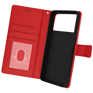 Avizar Housse pour Xiaomi Redmi Note 11 Pro 5G Aspect Grainé Clapet Portefeuille Stand Vidéo  rouge