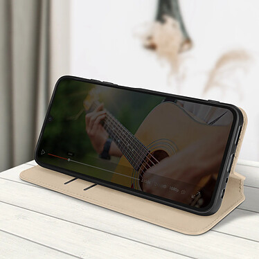 Avis Avizar Étui pour Galaxy A25 Porte-carte Support Vidéo Clapet Magnétique Dorée