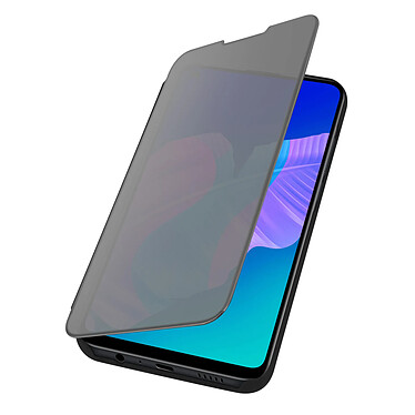 Acheter Avizar Housse Huawei P40 Lite E Clapet Translucide Design Miroir Support Vidéo Noir