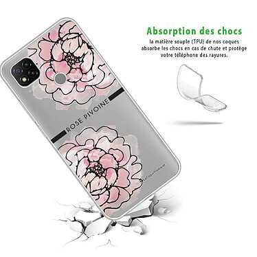 Avis LaCoqueFrançaise Coque Xiaomi Redmi 9C 360 intégrale transparente Motif Rose Pivoine Tendance