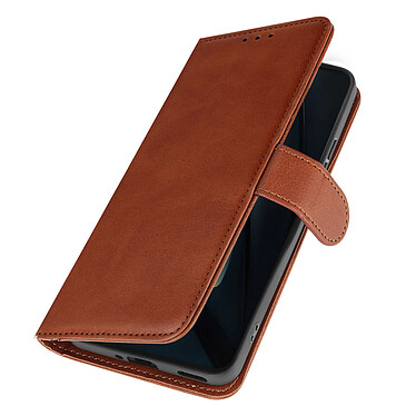 Avizar Étui pour Xiaomi Poco F6 Pro Clapet Portefeuille Support Style Vintage Marron Clair