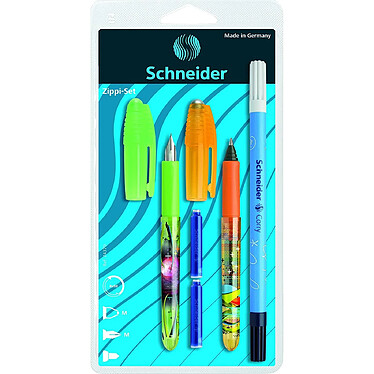 Avis SCHNEIDER Set d'écriture avec 1 stylo à plume + 1 roller + 1 effaceur - Motif Aléatoire