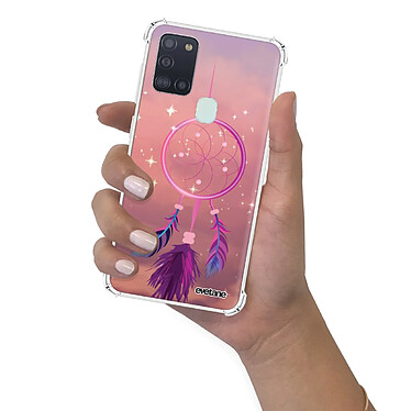 Evetane Coque Samsung Galaxy A21S anti-choc souple angles renforcés transparente Motif Attrape rêve rose pas cher