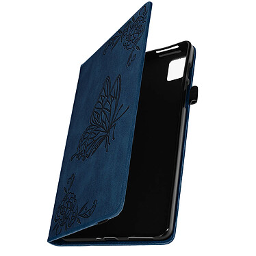 Avizar Étui pour Realme Pad Mini Motif Papillon Fleurs Rangement cartes Support vidéo  bleu